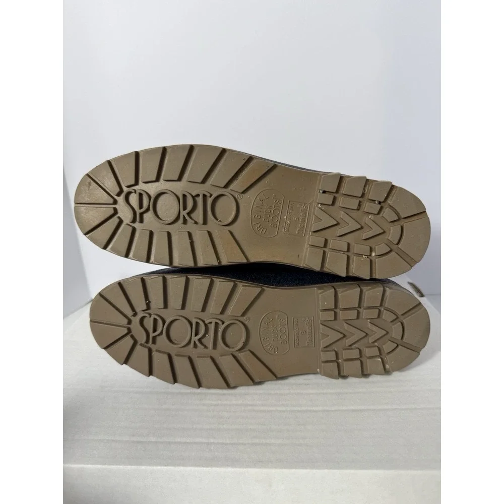 Sporto Insulated Duck Boots Women's 8 Tan Brown‎ Leather Rubber Winter